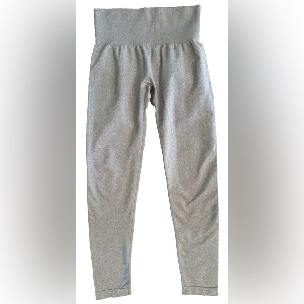 NVGTN Gray Contour‎ Seamless Leggings Size Medium Athletic Slimming Compression